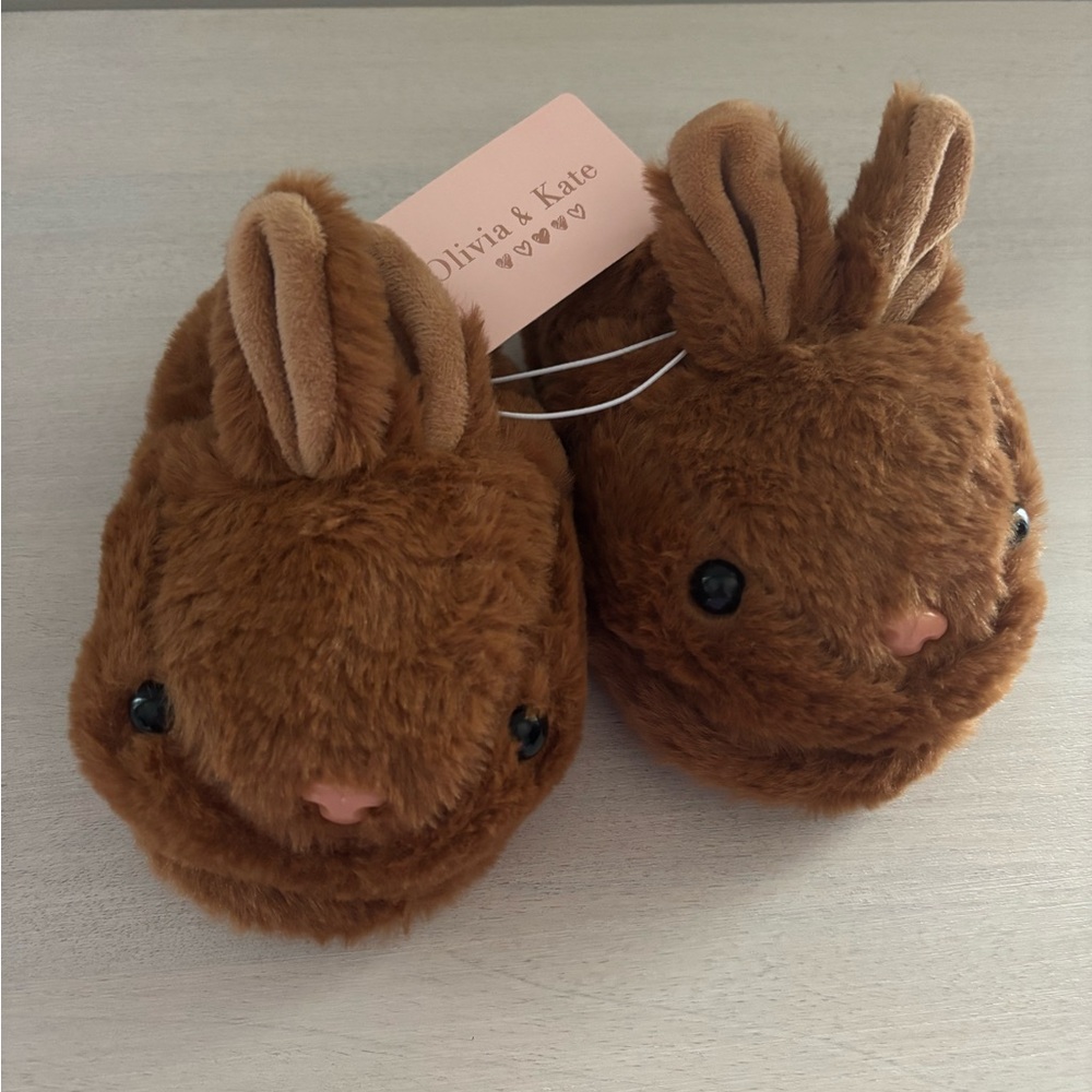 Toddler Brown Bunny Slippers